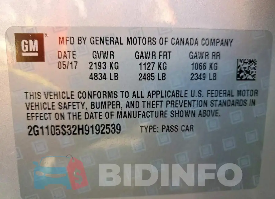 2G1105S32H9192539 Photo# 12