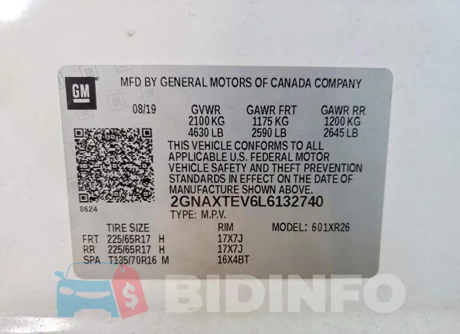 2GNAXTEV6L6132740 Photo# 13