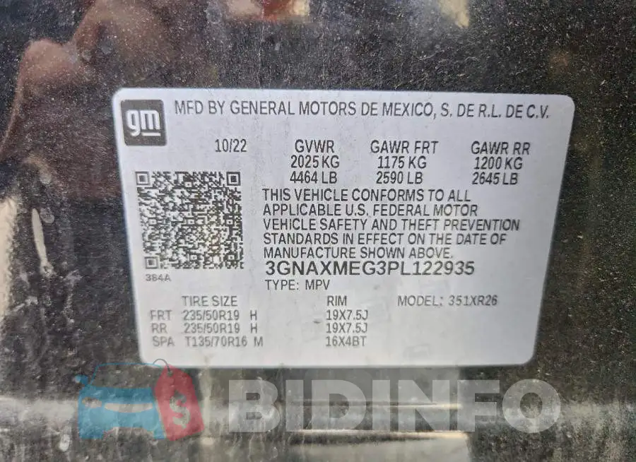 3GNAXMEG3PL122935 Photo# 13