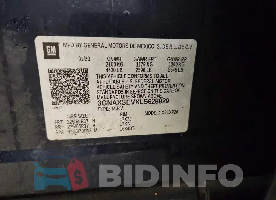 3GNAXSEVXLS628829 Photo# 12
