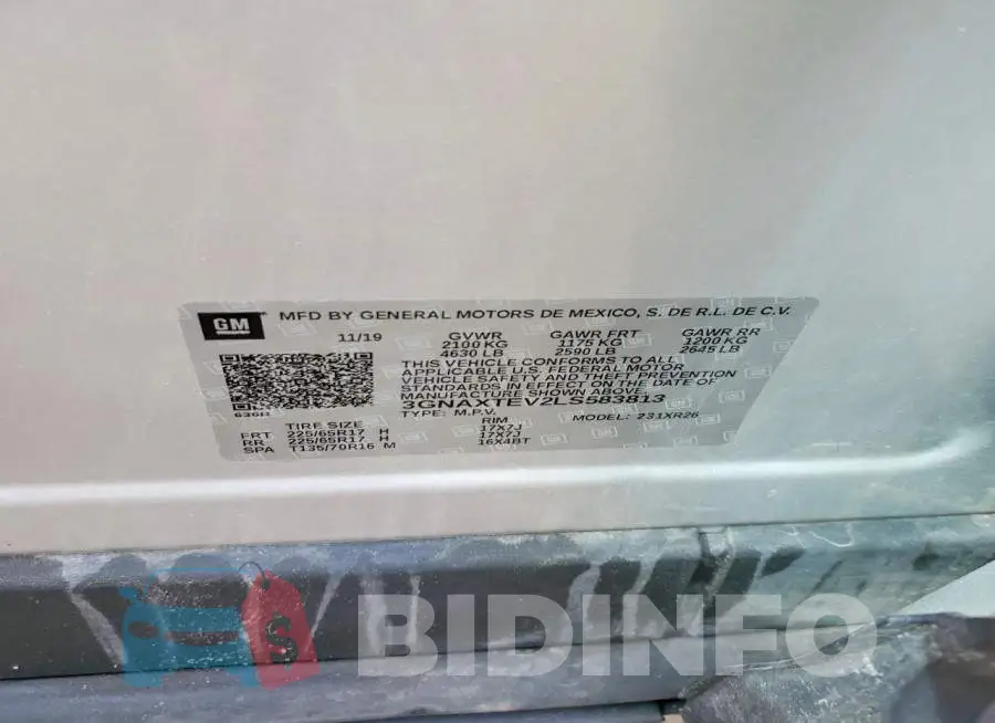 3GNAXTEV2LS583813 Photo# 13