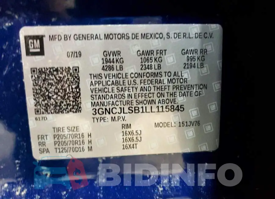 3GNCJLSB1LL115845 Photo# 14