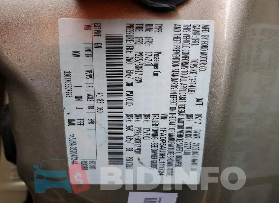 1FADP5AU9HL111724 Photo# 12