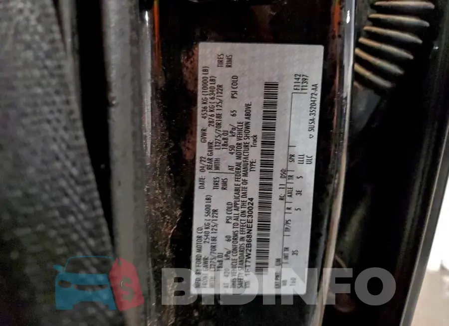 1FT7W2B68NEE30024 Photo# 12