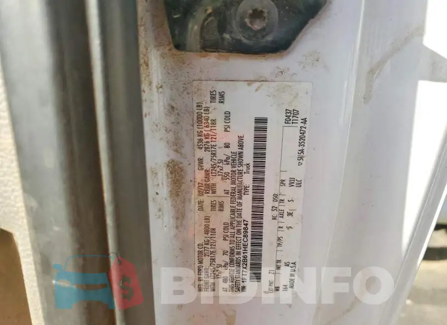 1FT7X2B61HEC89847 Photo# 12