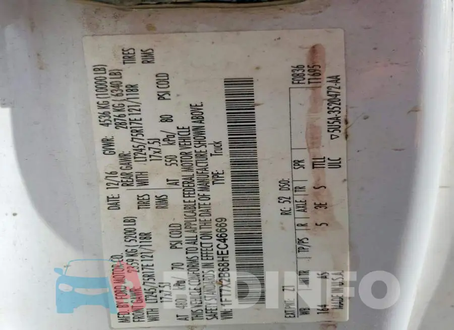 1FT7X2B68HEC46669 Photo# 12