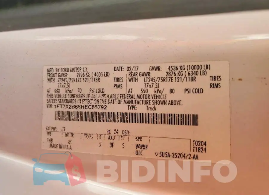 1FT7X2B68HEC88792 Photo# 12
