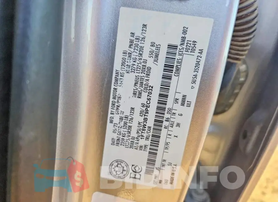 1FT8W3BT9PEC67032 Photo# 12