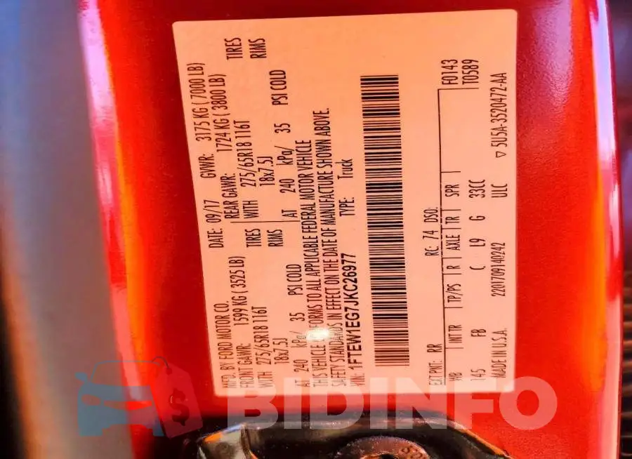 1FTEW1EG7JKC26977 Photo# 13