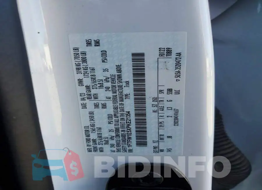 1FTFW1E5XPKE21354 Photo# 12