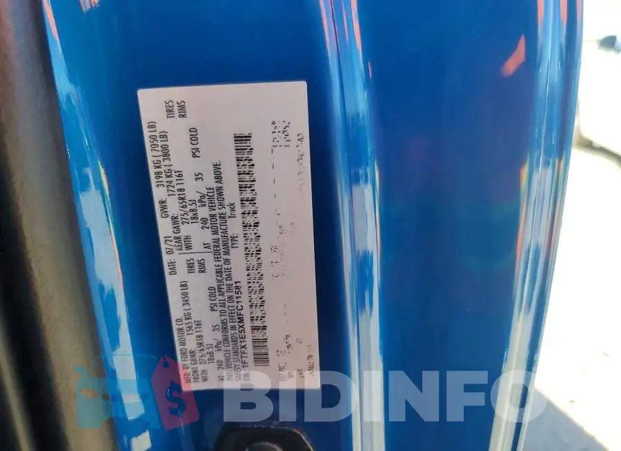 1FTFX1E5XMFC11581 Photo# 13