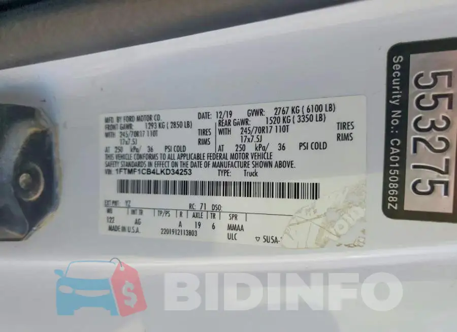1FTMF1CB4LKD34253 Photo# 12