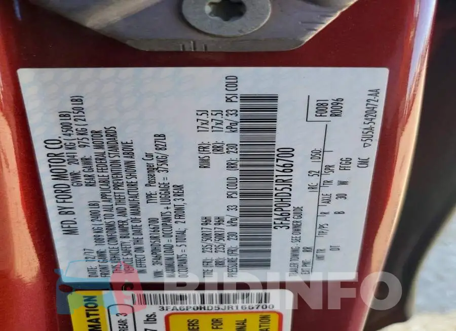3FA6P0HD5JR166700 Photo# 13