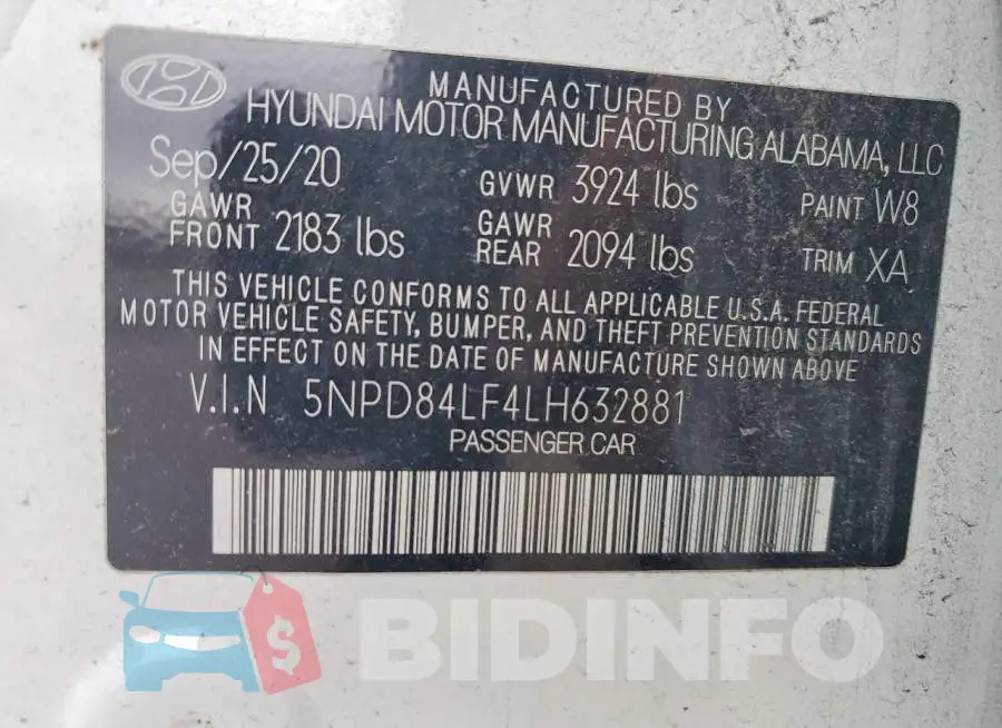 5NPD84LF4LH632881 Photo# 12