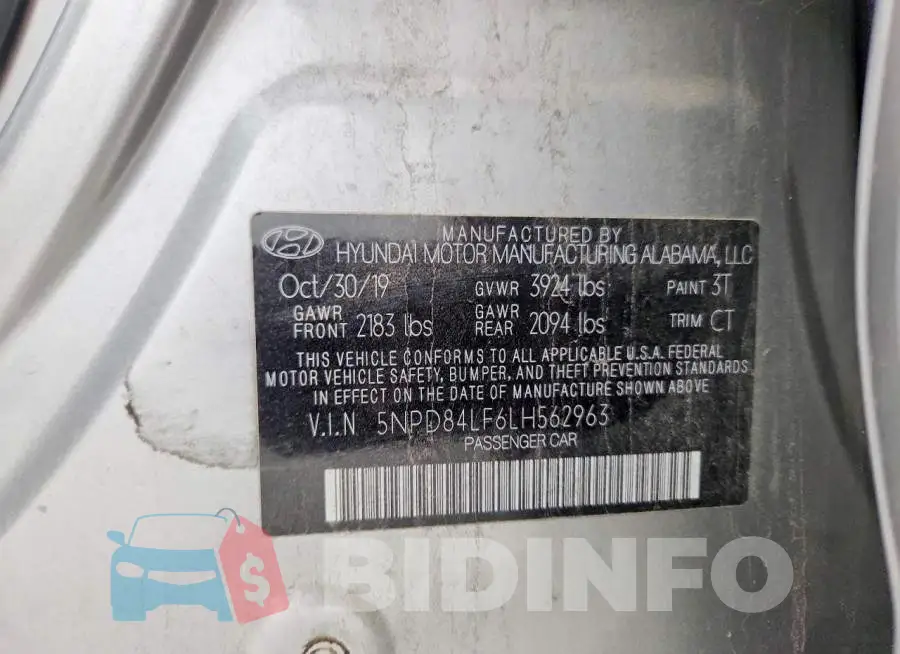 5NPD84LF6LH562963 Photo# 12
