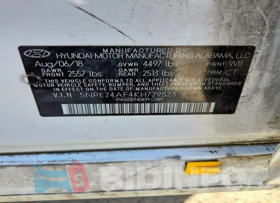 5NPE24AF4KH729523 Photo# 13