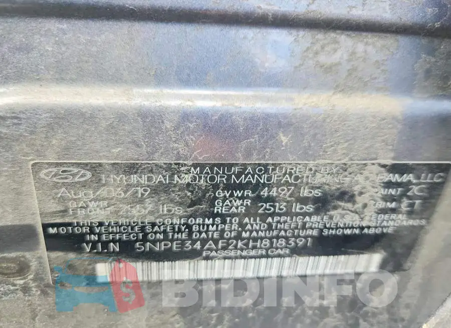 5NPE34AF2KH818391 Photo# 12