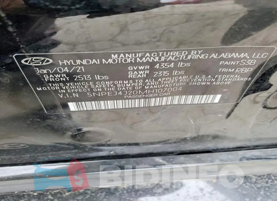 5NPEJ4J20MH107004 Photo# 12
