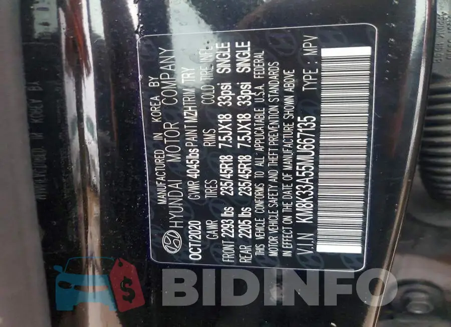 KM8K33A55MU667135 Photo# 12