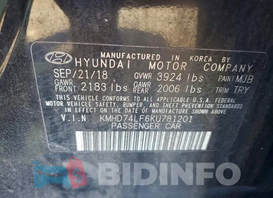 KMHD74LF6KU781201 Photo# 12