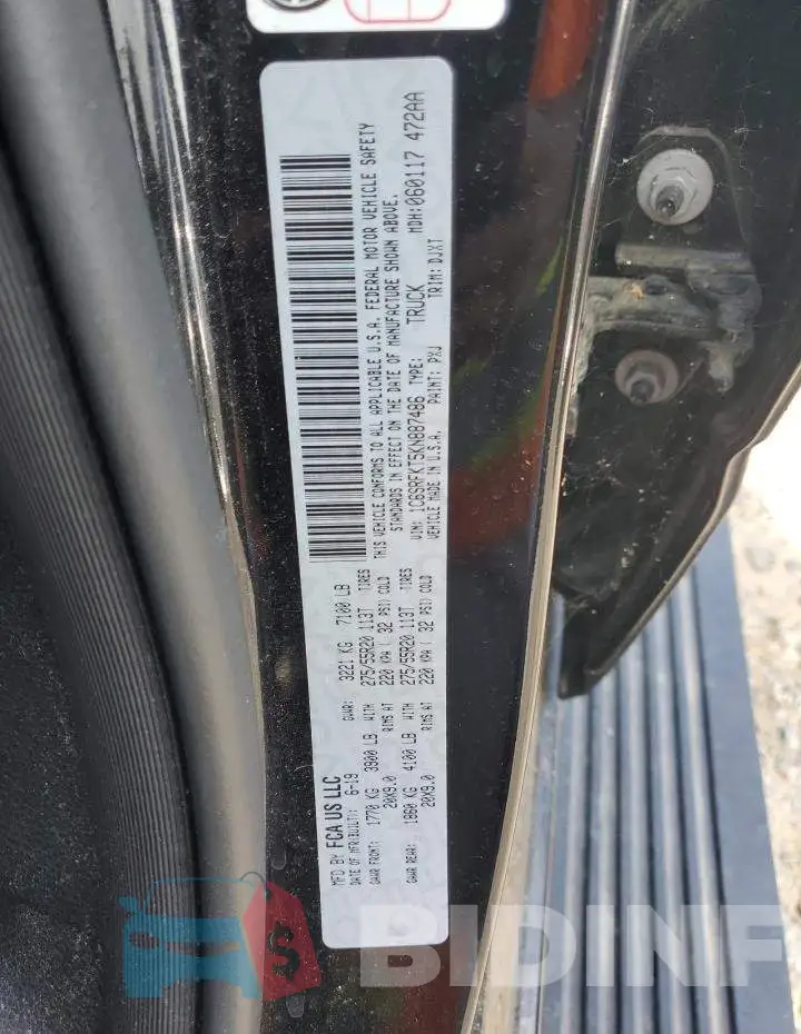 1C6SRFKT5KN887486 Photo# 12