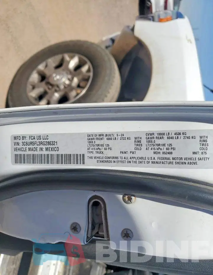 3C6UR5FL3RG286321 Photo# 12