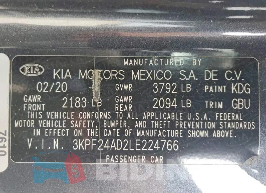 3KPF24AD2LE224766 Photo# 12