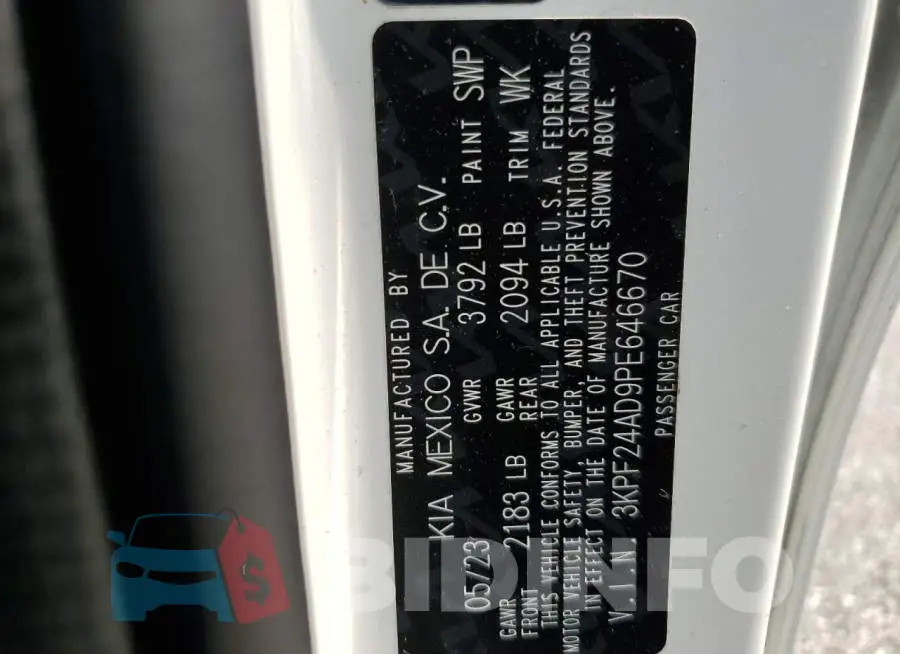 3KPF24AD9PE646670 Photo# 12