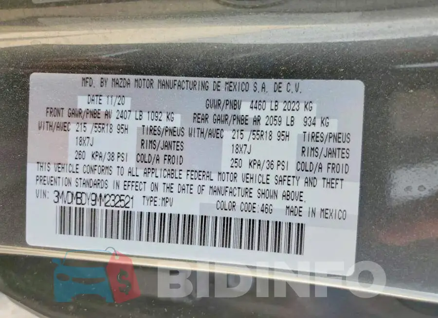 3MVDMBDY9MM232521 Photo# 13