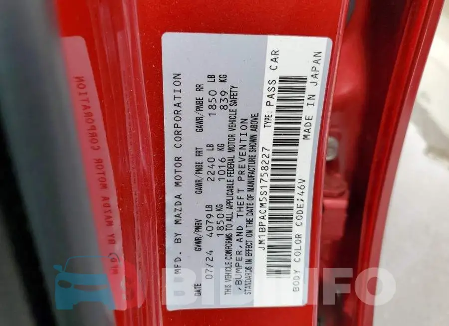 JM1BPACM5S1758227 Photo# 12