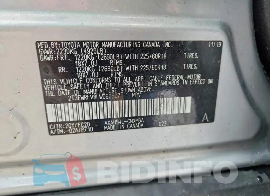 2T3EWRFV8LW060507 Photo# 13