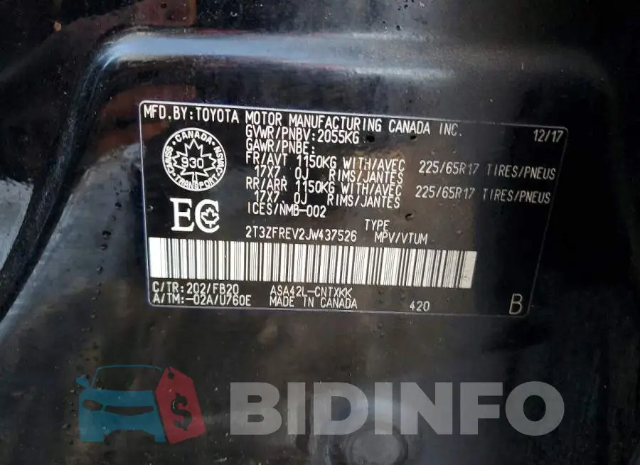 2T3ZFREV2JW437526 Photo# 14