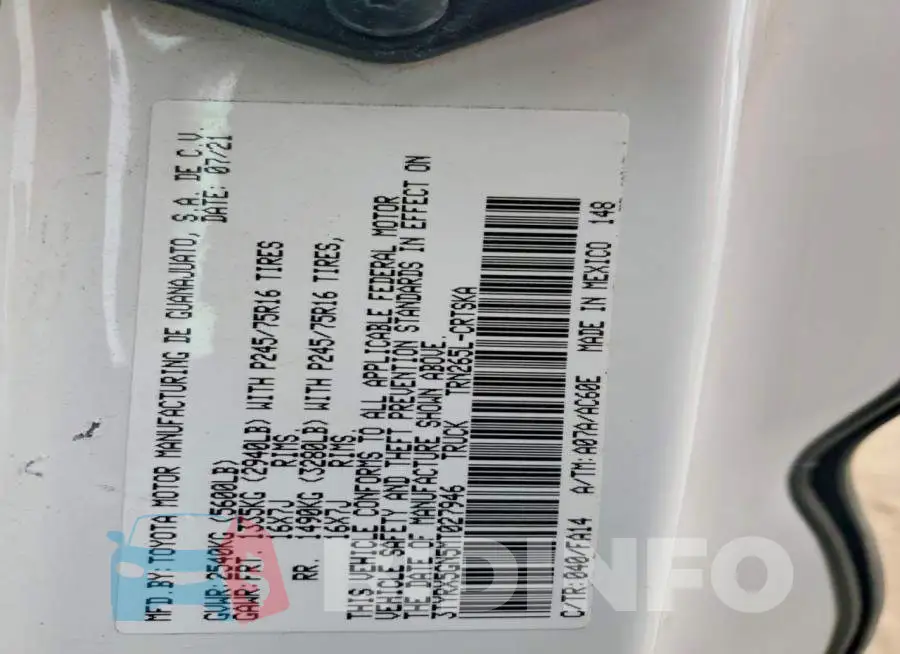 3TYRX5GN5MT027946 Photo# 12