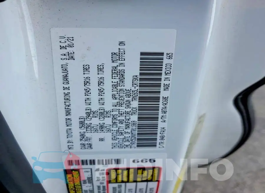 3TYRX5GNXMT011869 Photo# 12