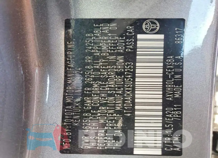 4T1DAACKXSU547253 Photo# 12