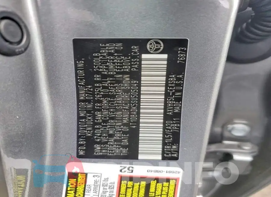 4T1DBADK5SU505049 Photo# 12
