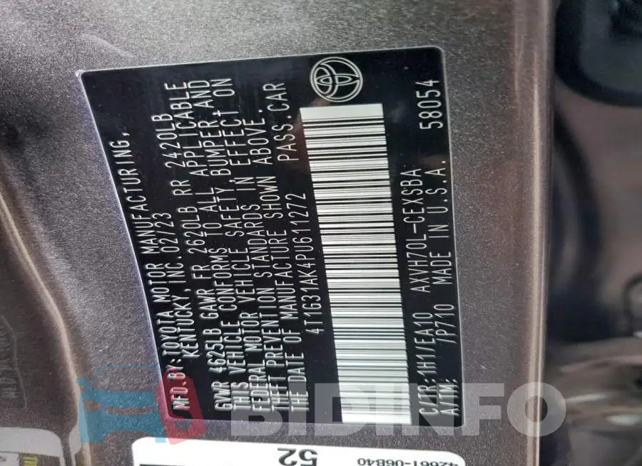 4T1G31AK4PU611272 Photo# 12