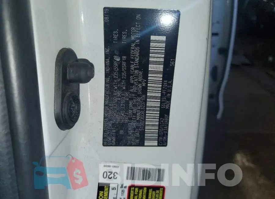 5TDDZ3DC6LS237106 Photo# 14