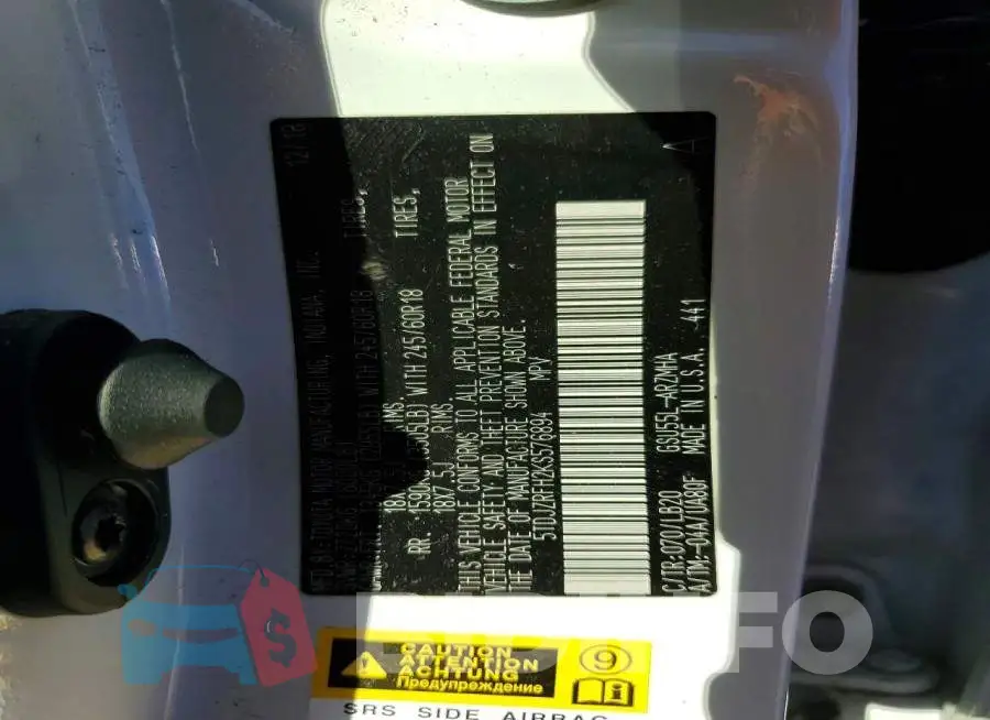 5TDJZRFH2KS576894 Photo# 14
