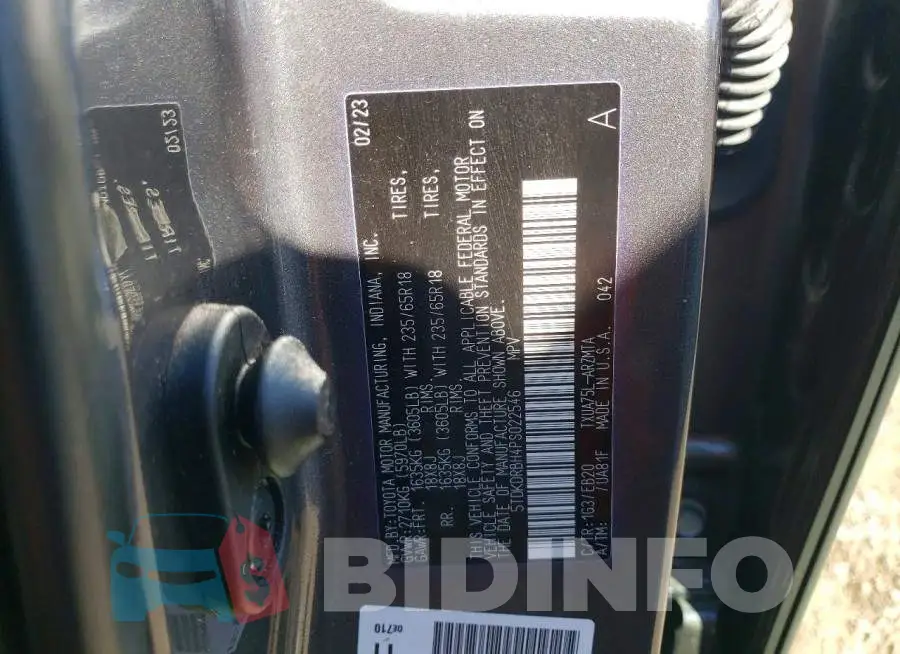 5TDKDRBH4PS022546 Photo# 13