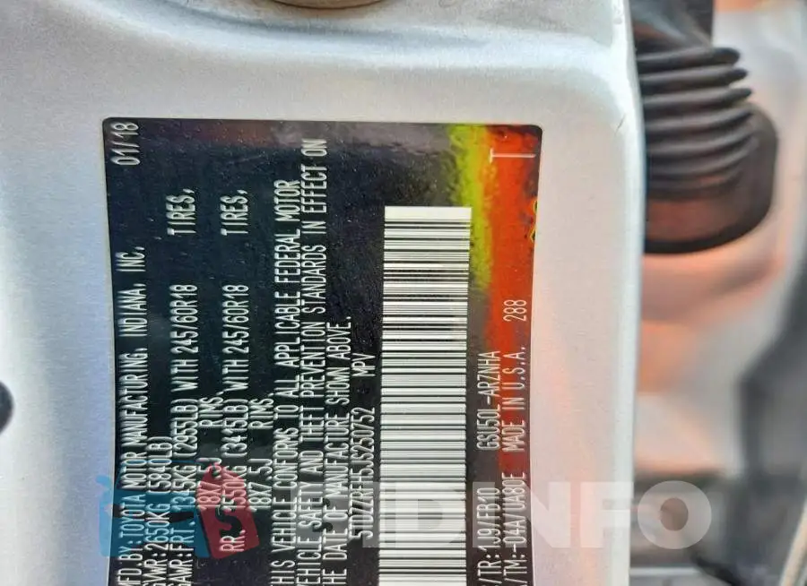 5TDZZRFH5JS250752 Photo# 14