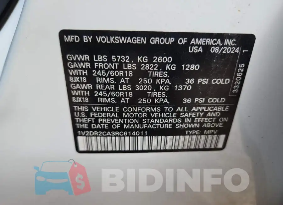 1V2DR2CA3RC614011 Photo# 13