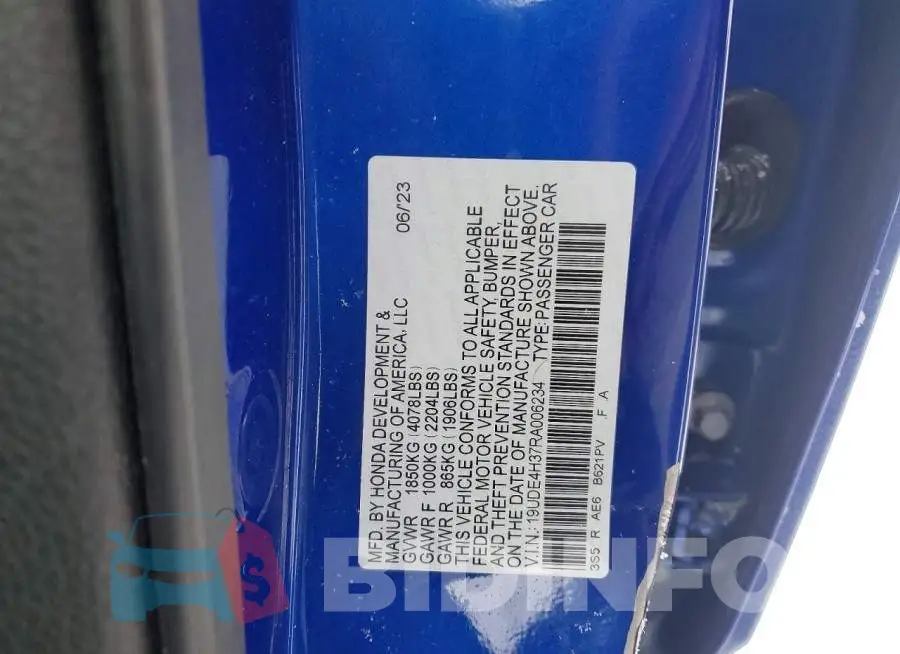 19UDE4H37RA006234 Photo# 13
