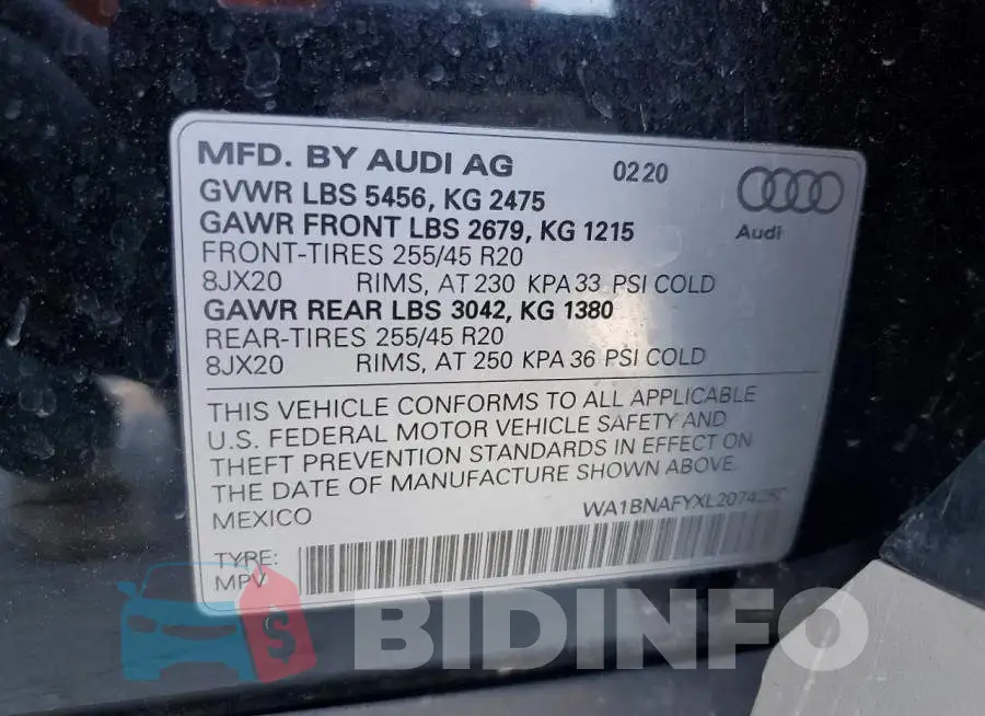 WA1BNAFYXL2074252 Photo# 13
