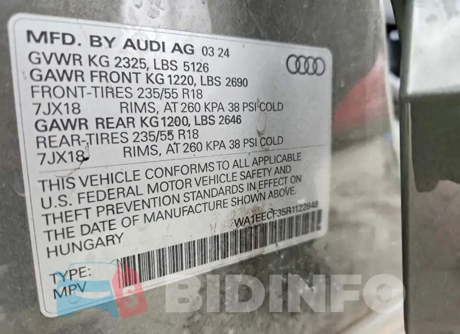 WA1EECF35R1122848 Photo# 13