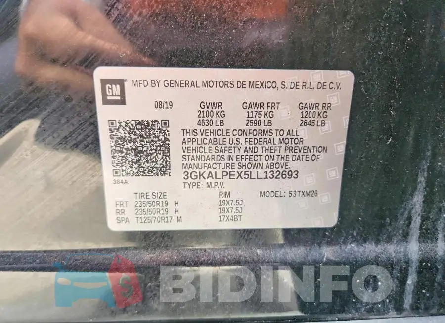 3GKALPEX5LL132693 Photo# 14