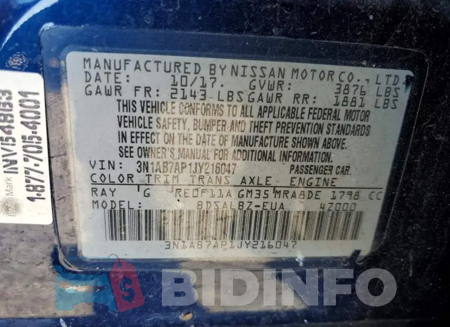 3N1AB7AP1JY216047 Photo# 12