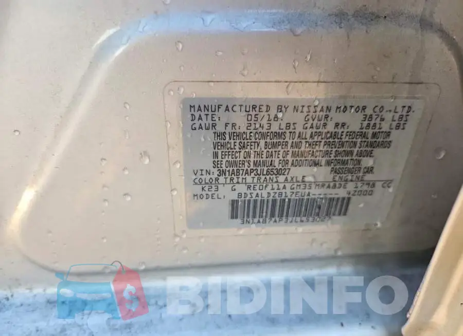 3N1AB7AP3JL653027 Photo# 12