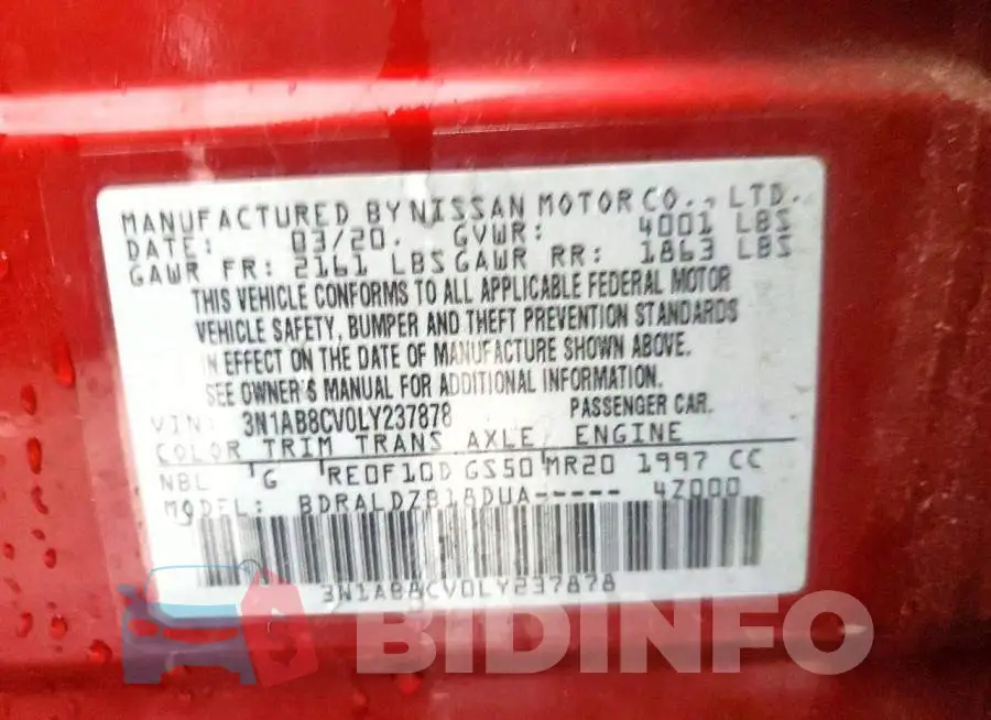 3N1AB8CV0LY237878 Photo# 13