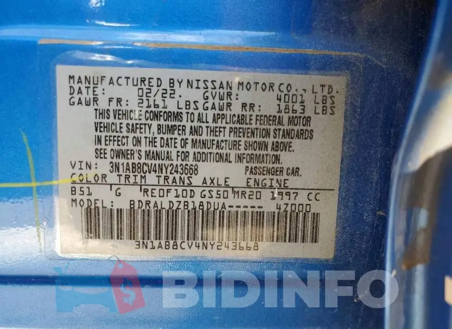 3N1AB8CV4NY243668 Photo# 13